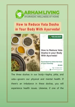 How to Reduce Vata Dosha in Your Body With Ayurveda
