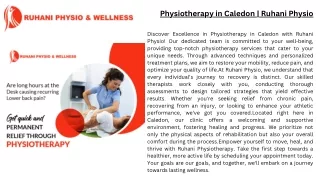 Physiotherapy in Caledon | Ruhani Physio and Wellness