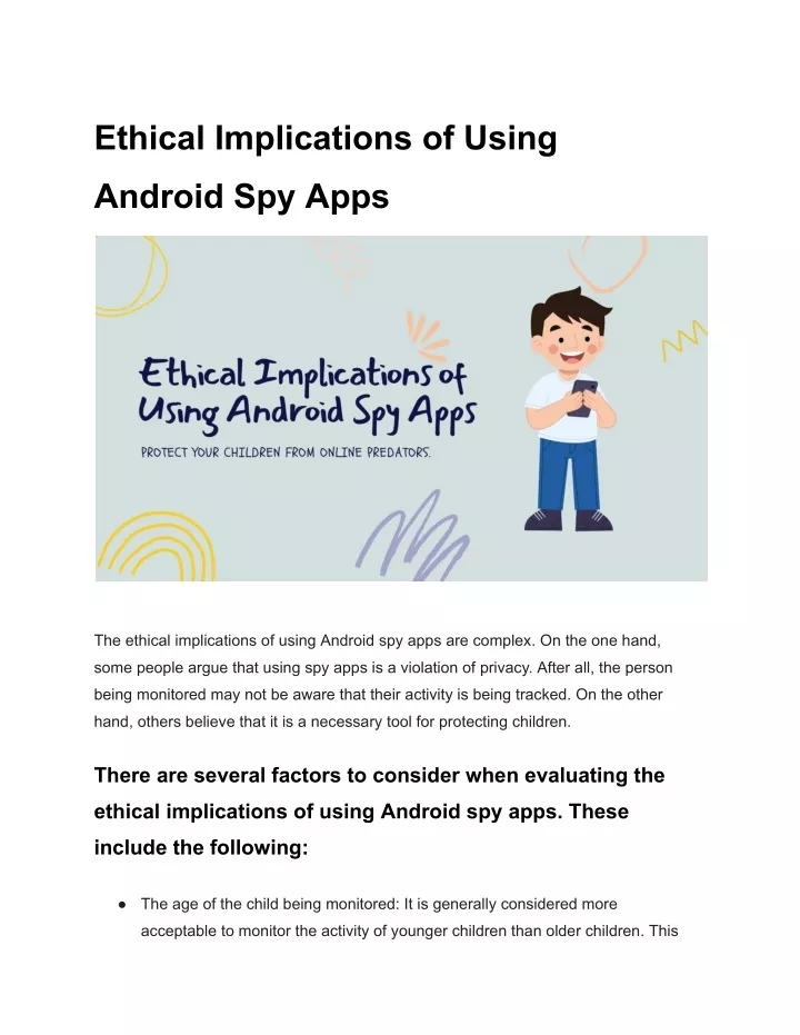 ethical implications of using