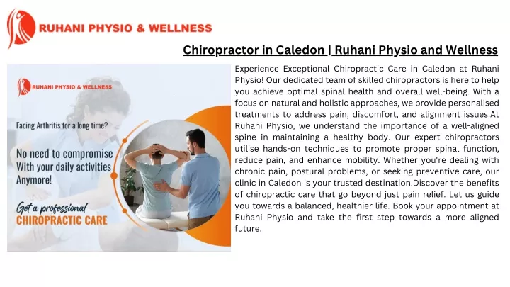 chiropractor in caledon ruhani physio and wellness