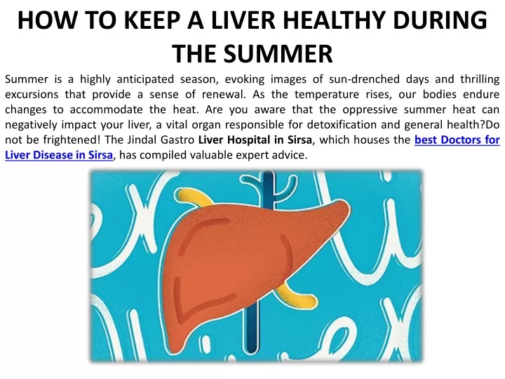 how to keep a liver healthy during the summer