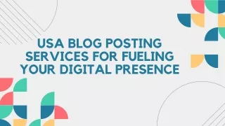USA Blog Posting Services