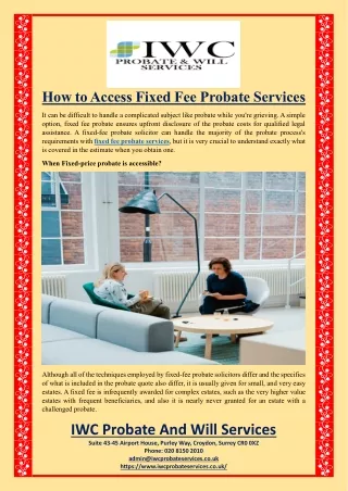 How to Access Fixed Fee Probate Services