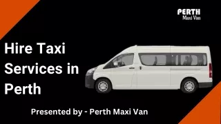 Hire Taxi Services in Perth