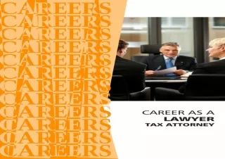 [PDF READ ONLINE] Career as a Lawyer: Tax Attorney