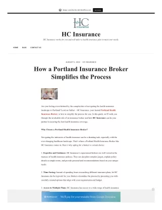 How a Portland Insurance Broker Simplifies the Process
