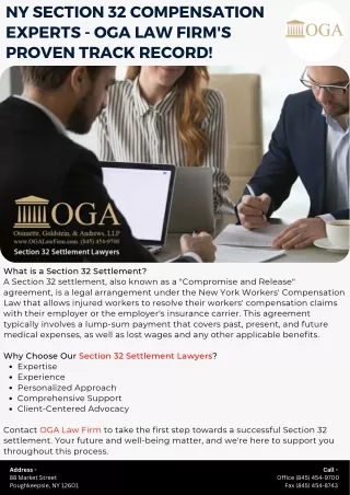 NY Section 32 Compensation Experts - OGA Law Firm's Proven Track Record!
