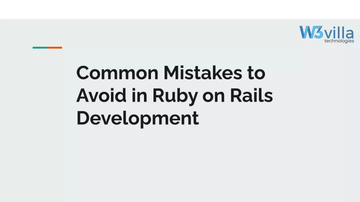 common mistakes to avoid in ruby on rails
