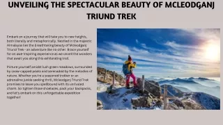 Unveiling the Spectacular Beauty of Mcleodganj Triund Trek