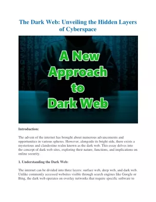 Dark Web Site