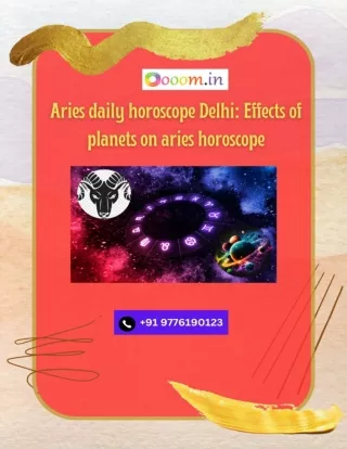 Aries daily horoscope Delhi Effects Of Planets on aries horoscope