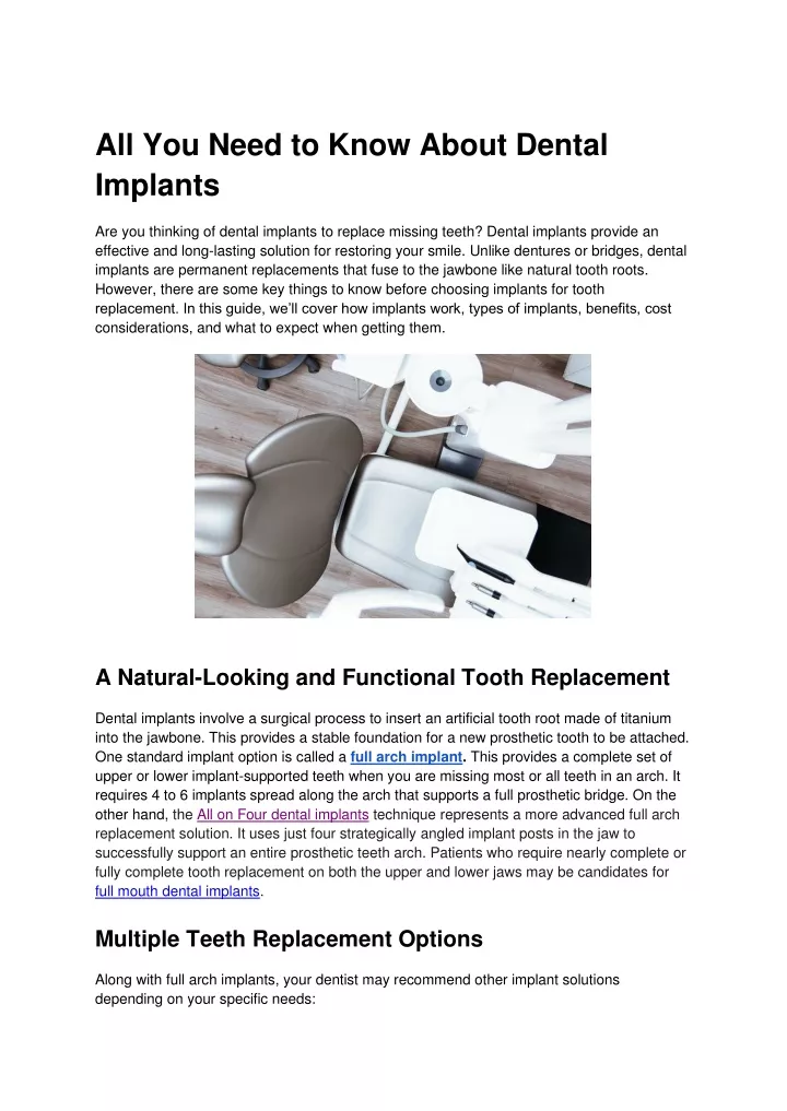 all you need to know about dental implants