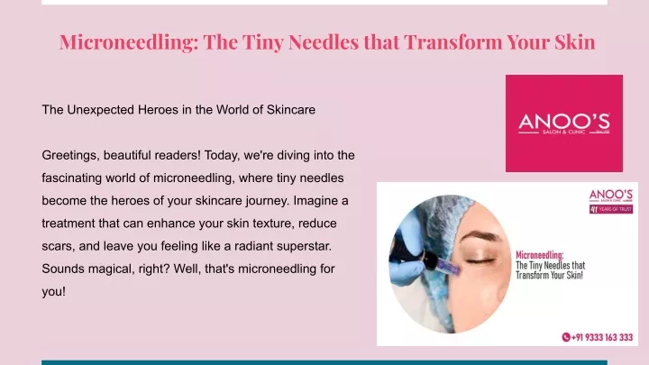 microneedling the tiny needles that transform