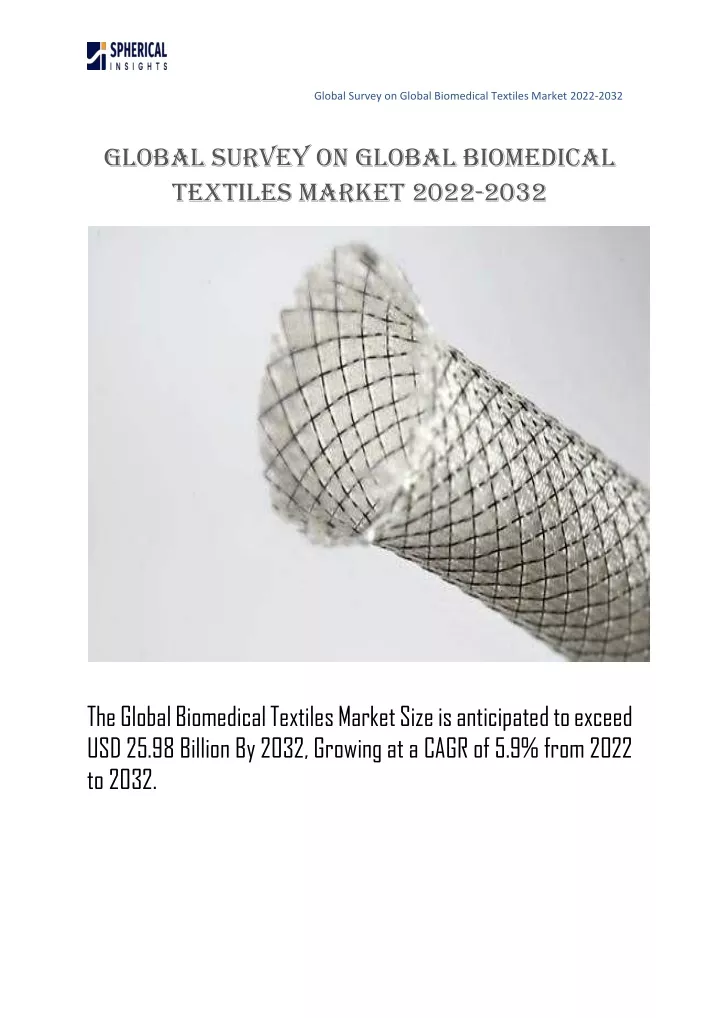 global survey on global biomedical textiles