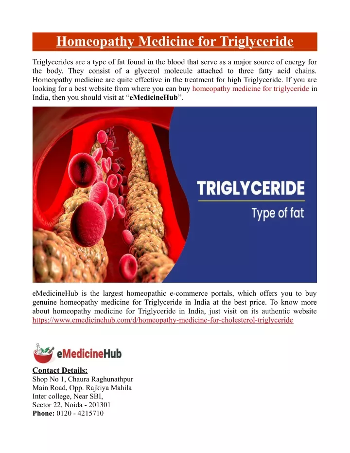 homeopathy medicine for triglyceride
