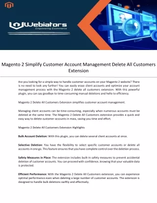 magento 2 simplify customer account management