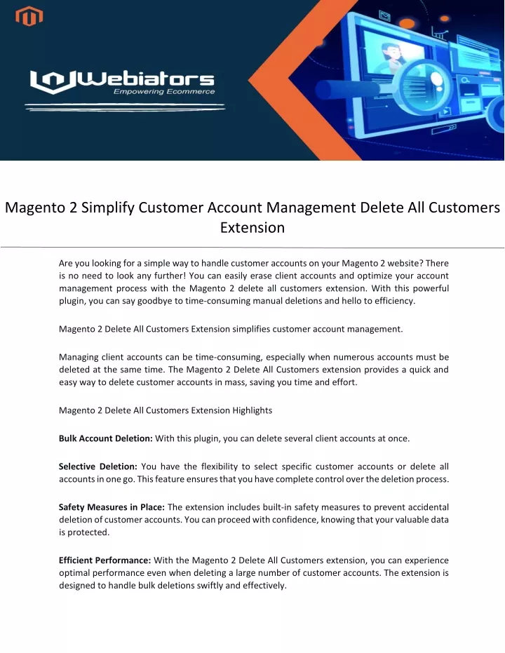 magento 2 simplify customer account management