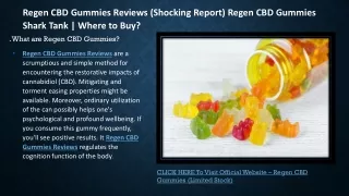 Regen CBD Gummies Reviews 1