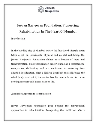 Rehabilitation Center in Mumbai Call-7428290580