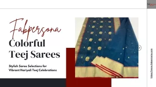 Hariyali Teej Chic: Adorning Tradition with Contemporary Saree Trends