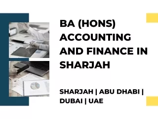 Bachelors in Accounting and Finance in Dubai
