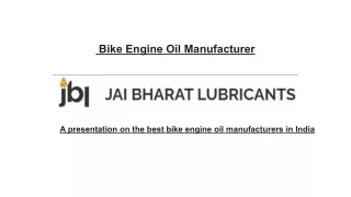 Bike Engine Oil Manufacturer