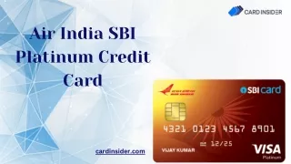 Air India SBI Platinum Credit Card.