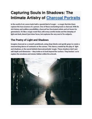 Capturing Souls in Shadows_ The Intimate Artistry of Charcoal Portraits