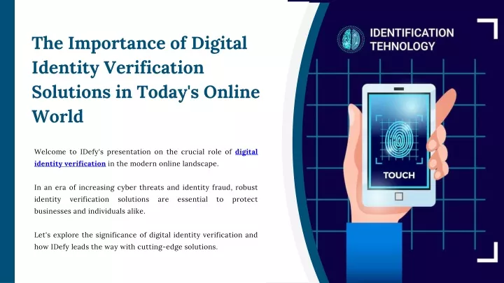 the importance of digital identity verification