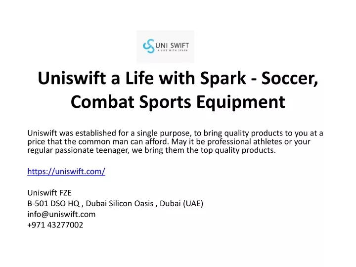 uniswift a life with spark soccer combat sports equipment