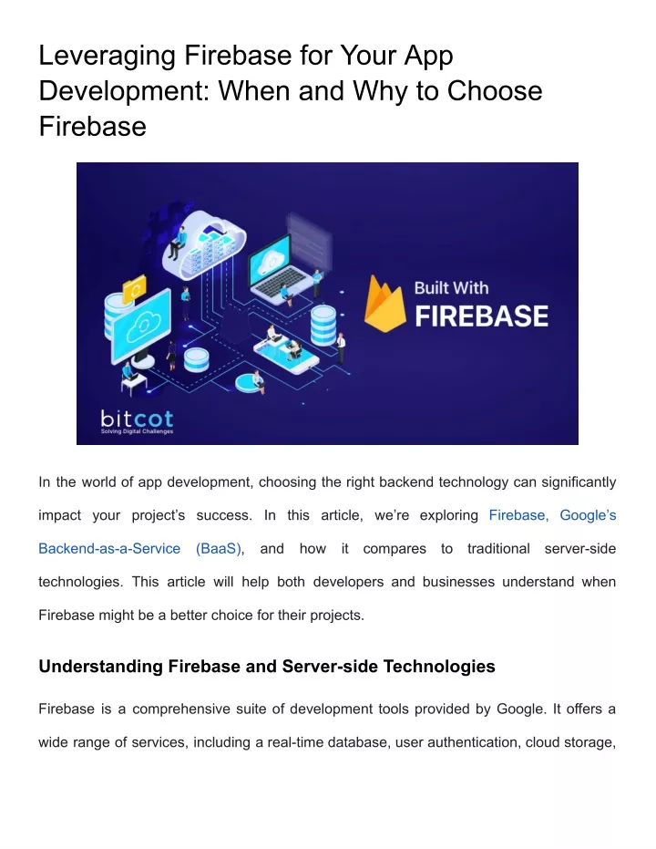 leveraging firebase for your app development when