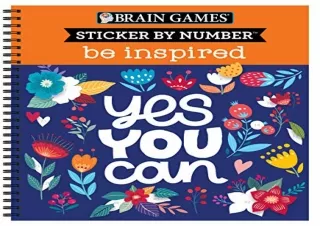 Download Brain Games - Sticker by Number: Be Inspired - 2 Books in 1