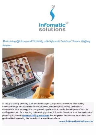 Maximizing Efficiency and Flexibility with Infomatic Solutions' Remote Staffing