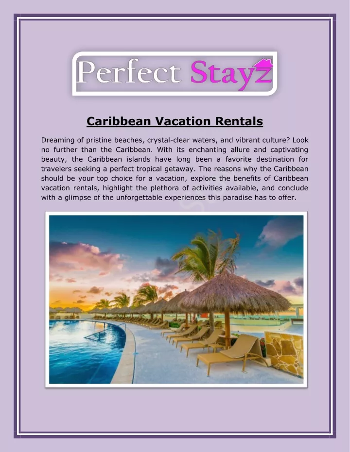 caribbean vacation rentals