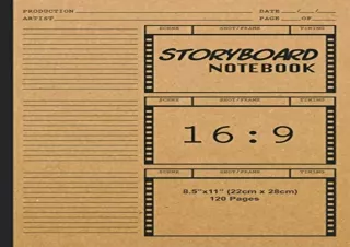 PDF Download Storyboard Notebook 16:9: Blank Storybook Sketchbook | 16:9 Thumbna