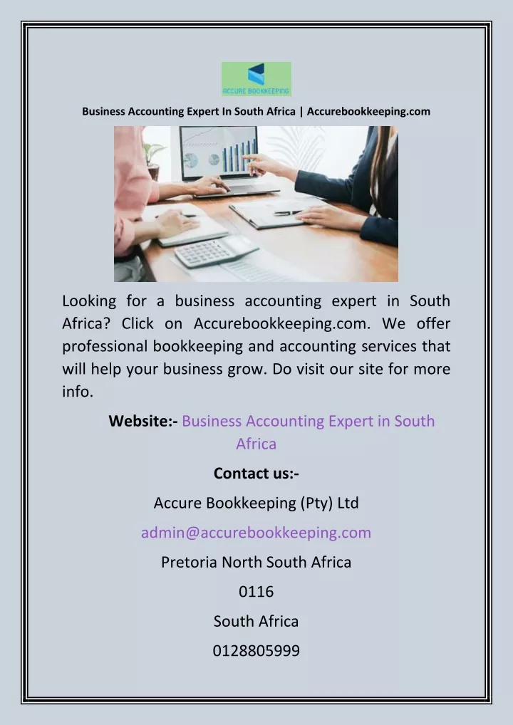 business accounting expert in south africa