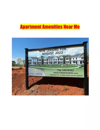 Apartment Amenities Near Me