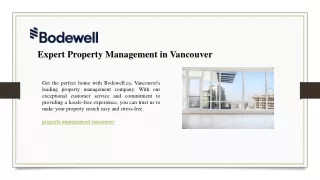 Expert Property Management in Vancouver