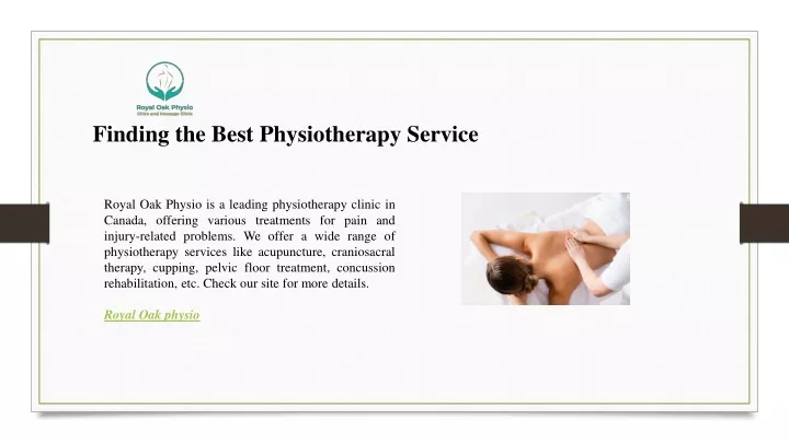 finding the best physiotherapy service