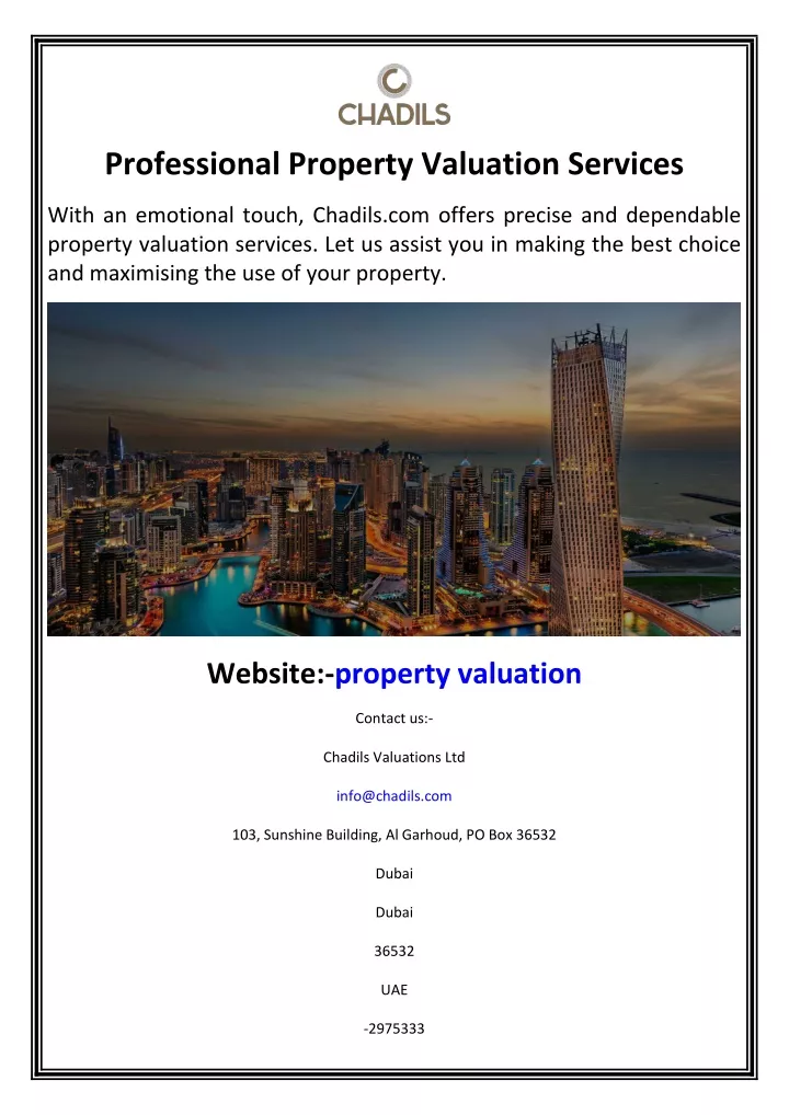 professional property valuation services