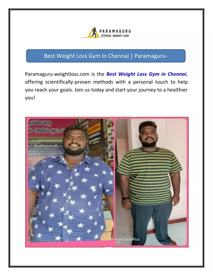 best weight loss gym in chennai paramaguru