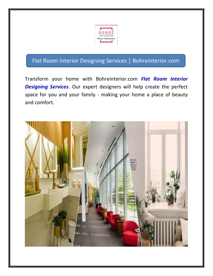 flat room interior designing services