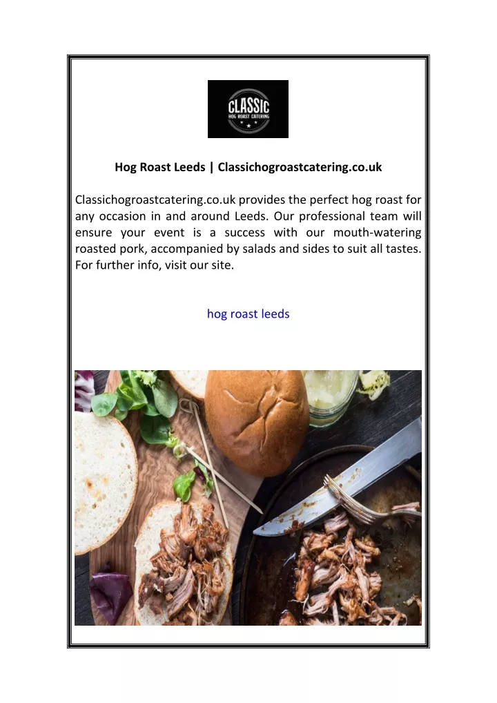 hog roast leeds classichogroastcatering co uk