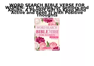 [PDF] DOWNLOAD EBOOK WORD SEARCH BIBLE VERSE FOR WOMEN: 101 Puzzles for Seniors