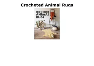PDF KINDLE DOWNLOAD Crocheted Animal Rugs epub