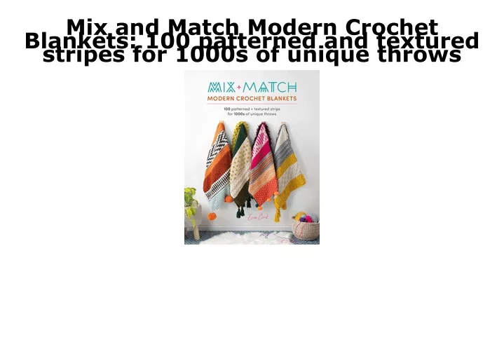 mix and match modern crochet blankets