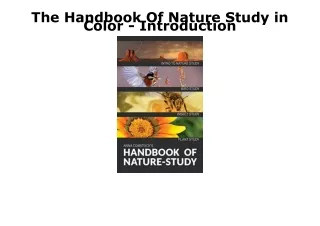 EPUB DOWNLOAD The Handbook Of Nature Study in Color - Introduction free