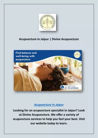 acupuncture in jaipur divine acupuncture