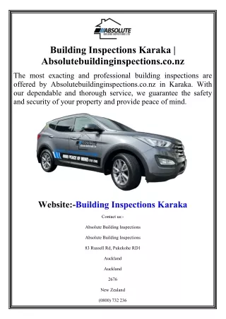 Building Inspections Karaka  Absolutebuildinginspections.co.nz