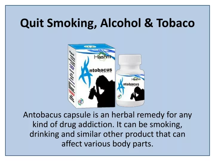 quit smoking alcohol tobaco